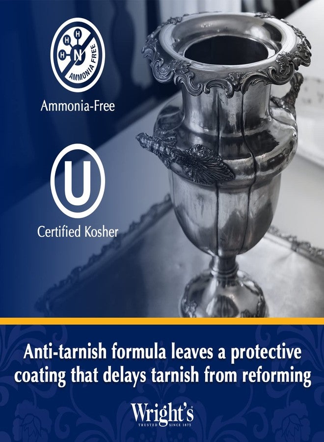 Wright's Silver Cleaner and Polish Cream, 8 Ounce, Gently Clean and Remove Tarnish for Jewelry, Pewter, and Sliver Without Scratching, Ammonia Free - Image 2